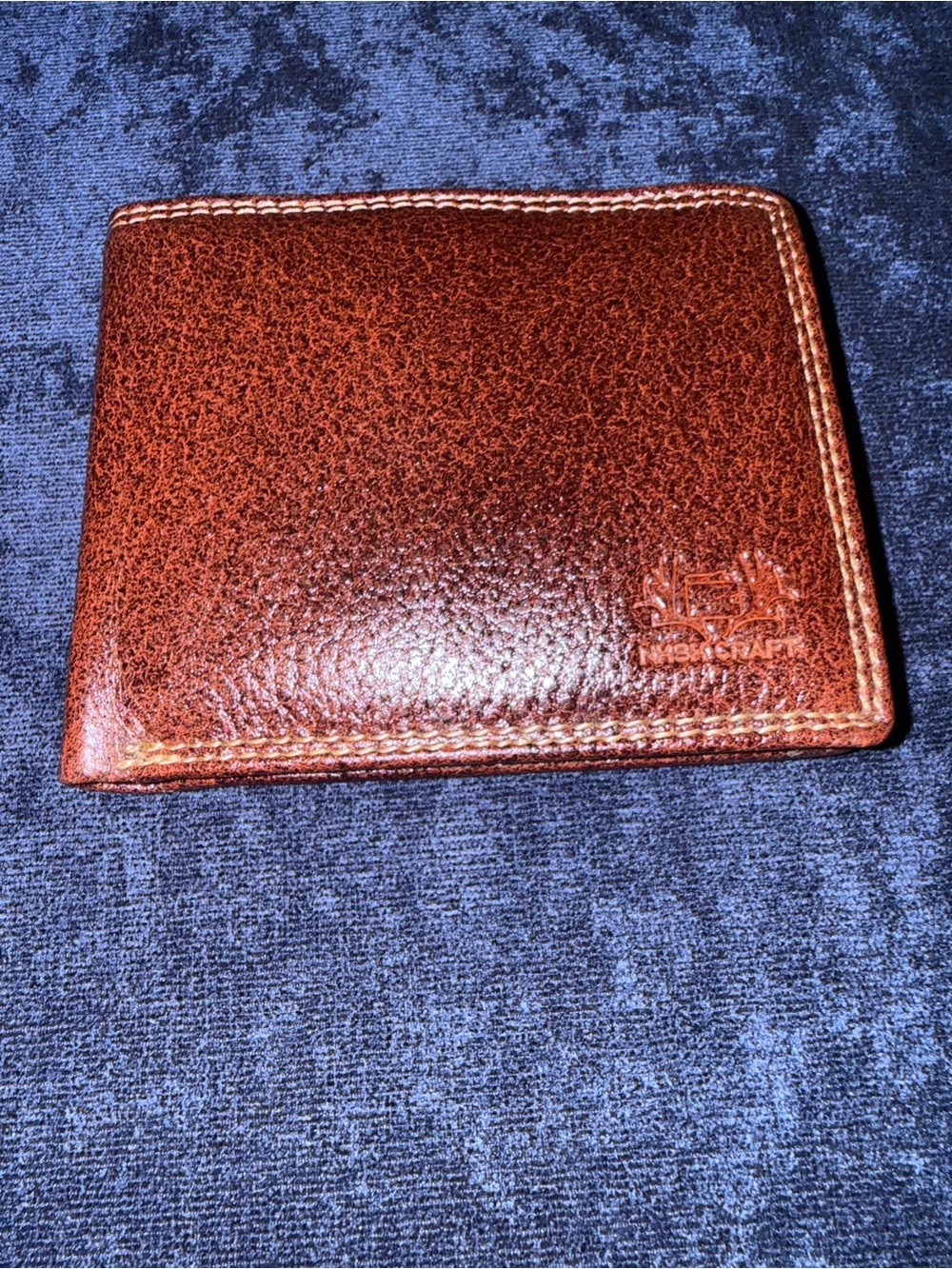 NKSK Craft Brown Leather Bi-Fold Wallet